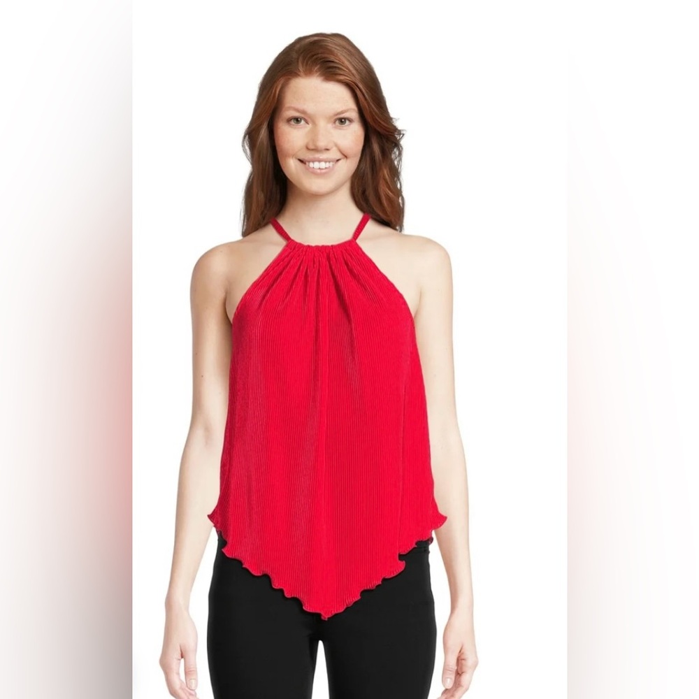 🔴 3/$12‎ Juniors Red Halter Top! NWT!